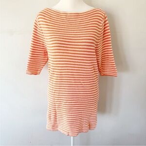 Lauren Ralph Lauren Women Stripe Sweater XL Nautical Coastal Beachy Boat Preppy